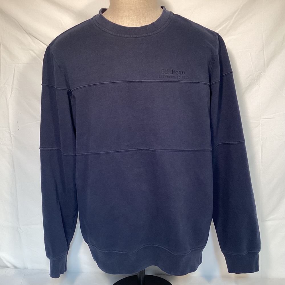 L.L. Bean Men's Deep Blue Crewneck Sweatshirt Large Tall